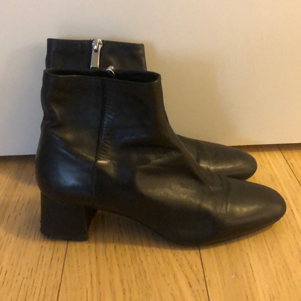 Zara soft leather booties size 36